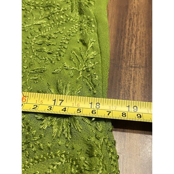 Women’s Medium Kaftan MIDI V Neck Sheer Tunic Top Boho Long Sleeve Dress Beach - Picture 12 of 16